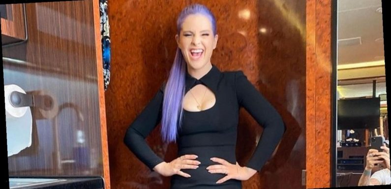 Kelly Osbourne shows off 85-pound weight loss in skintight black dress