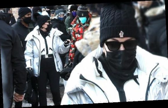 Kris Jenner gets swarmed by fans as she bundles up at Prada in Aspen