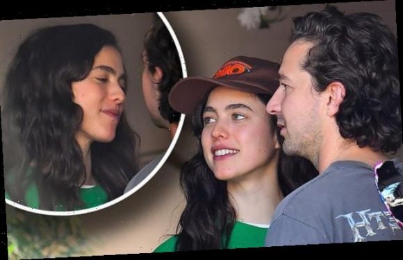 Margaret Qualley gazes adoringly at Shia LaBeouf