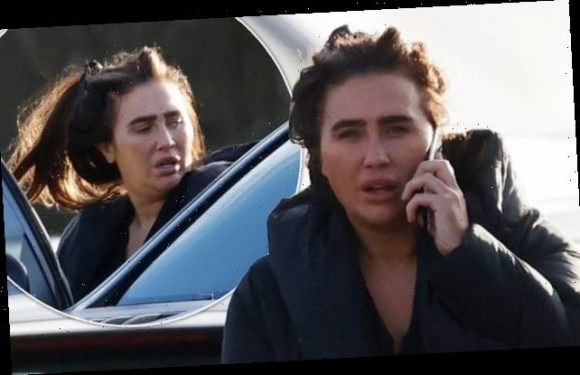 Lauren Goodger engages in tense call after being branded a 'half wit'