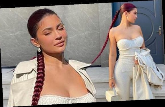 Kylie Jenner shows off her curve-hugging cream ensemble for last KUWTK