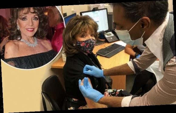 Joan Collins, 87, reveals she has been given the Covid-19 vaccination