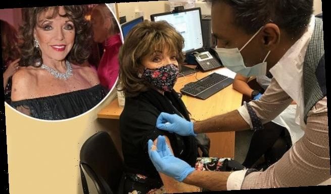 Joan Collins, 87, reveals she has been given the Covid-19 vaccination