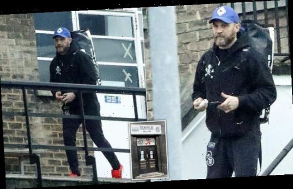 Tom Hardy leaves a London gym after visit was 'for work'