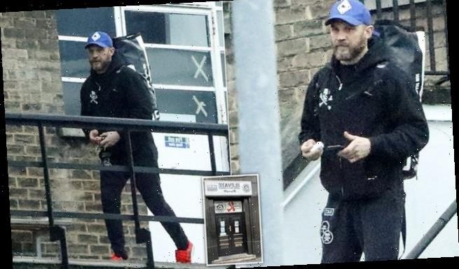 Tom Hardy leaves a London gym after visit was 'for work'