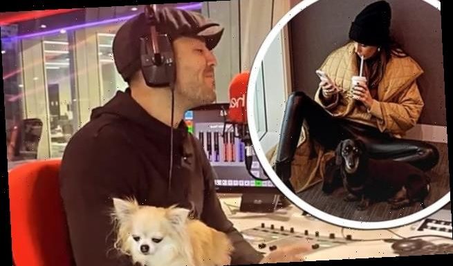 Mark Wright takes his wife Michelle Keegan to work at Heart Radio