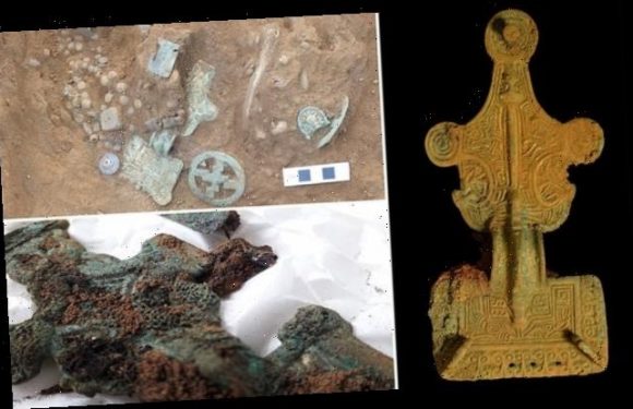 Thousands of beads and brooches unearthed from Anglo-Saxon cemetery