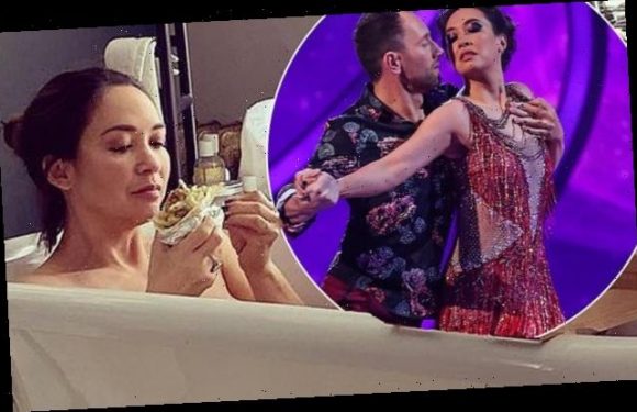Myleene Klass drowns her sorrows after shock Dancing On Ice exit
