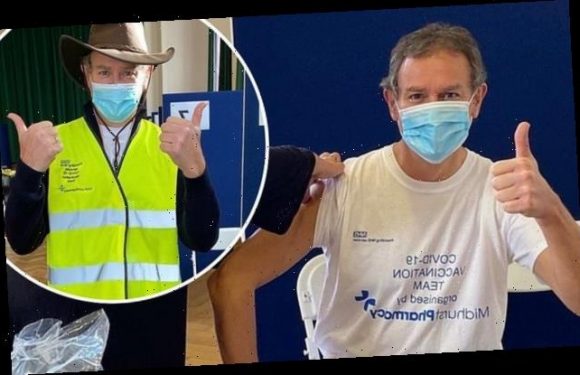 Hugh Bonneville has Covid vaccine and is volunteering at jab centre