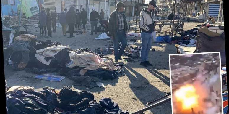 Iraq attack: Horrifying moment ‘ISIS’ suicide bomber blows himself up as double blast kills 32 at Baghdad market