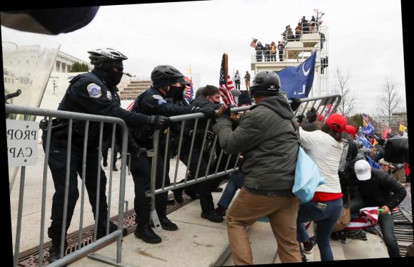 Hundreds of ‘Trump fans’ STORM Capitol building grounds, rip down fences and fight police in shock footage