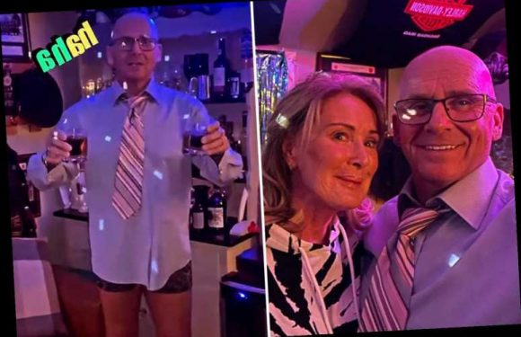 I'm A Celeb's Beverley Callard enjoys wild night with 'mega-shag' husband Jon where he strips to his pants in their bar