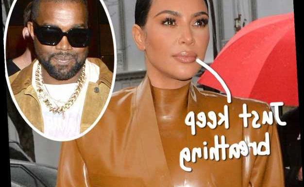 Kim Kardashian Trying To Stay ‘Positive’ For The Kids Amid Kanye West Divorce Rumor Chaos