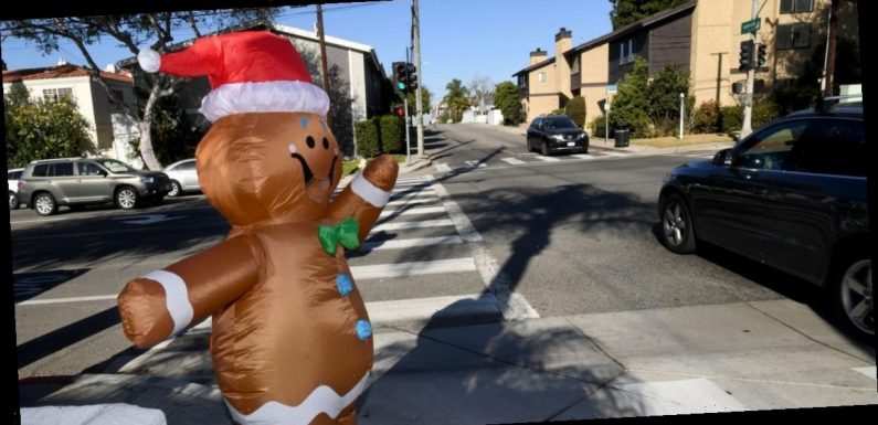 An inflatable Christmas costume may have spread coronavirus particles at a California hospital, potentially infecting 43 employees