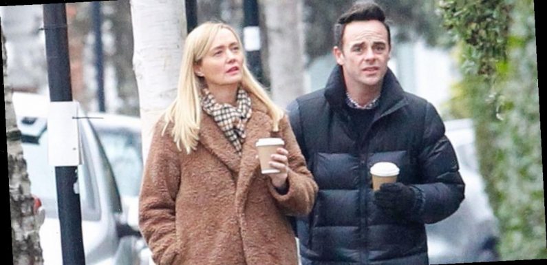 Ant McPartlin and fiancée Anne-Marie Corbett twin in matching boots on walk after he shares proposal details