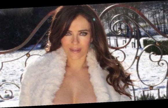 Liz Hurley flaunts killer figure as top slips off shoulder in bottomless snap