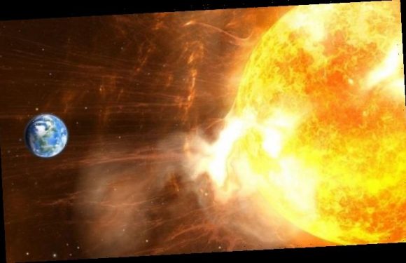 Solar flare releases 600 kilometre per second particles which could affect satellites