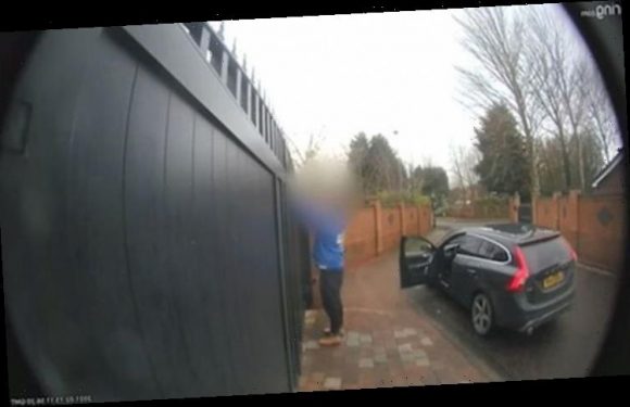 ‘Disgusting’ Hermes courier caught on CCTV urinating outside customer’s home