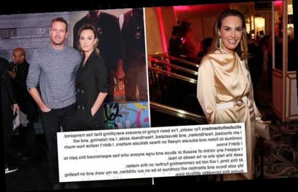 Armie Hammer's wife Elizabeth Chambers 'heartbroken' over his scandal