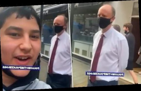 Appalling moment youth abuses Professor Chris Whitty in the street