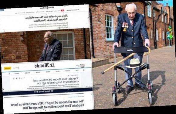Newspapers from around the globe pay tribute to Captain Sir Tom Moore