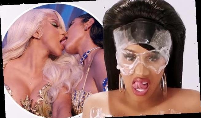 Cardi B makes out with dancers in VERY raunchy Up music video
