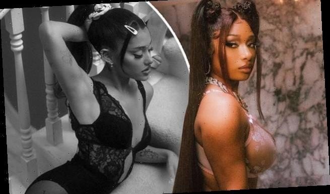 Ariana Grande and Megan Thee Stallion tease sexy remix video for 34+35