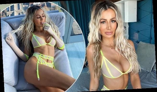 Olivia Attwood slips into lime green lingerie for racy photoshoot