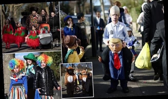 Jewish children put on a colourful show for Purim in London