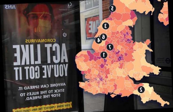 The 7 areas in England where Covid cases are still rising – is your area on the list