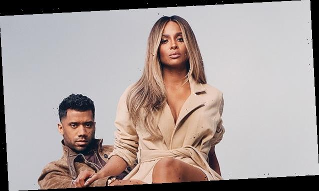 Ciara Stuns In Purple Satin Mini Dress & Sprawls Across Russell Wilson In Sexy ‘GQ’ Photos