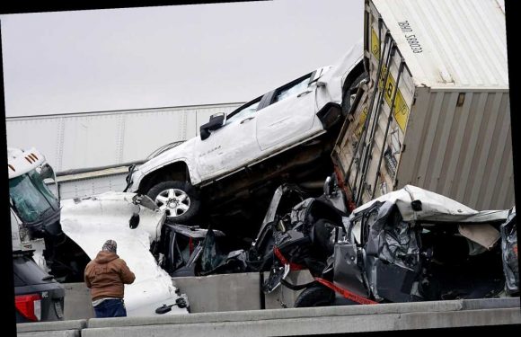 Nurse crawls out of massive Texas pile-up, goes to work