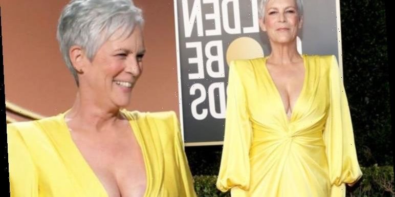 Jamie Lee Curtis, 62, sparks frenzy as she stuns in plunging gown at the Golden Globes