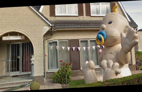 Google Maps user baffled by giant inflatable baby in someone’s front garden