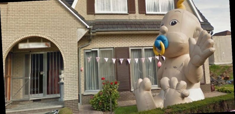 Google Maps user baffled by giant inflatable baby in someone’s front garden