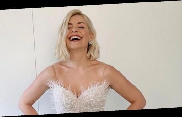 Holly Willoughby wows fans in glittering nude ballgown for Dancing On Ice finale