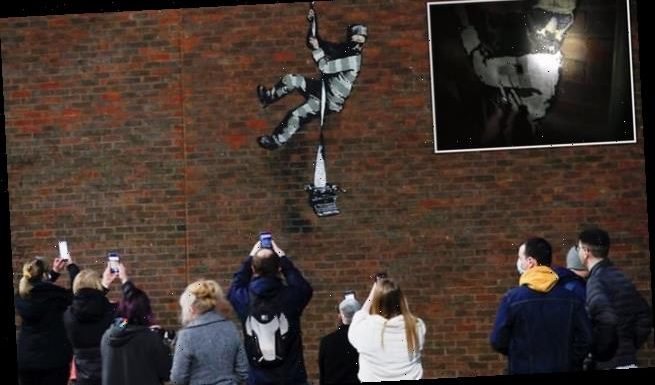 Banksy posts video confirming he painted mural on Reading Jail