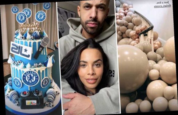 Inside Marvin Humes' lockdown birthday party thrown by wife Rochelle with JLS cake and balloon display on the stairs