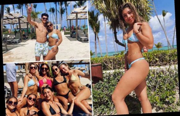 RHONJ star Teresa Giudice's daughter Gia, 20, shows off curves in blue bikini on Caribbean getaway with boyfriend & pals
