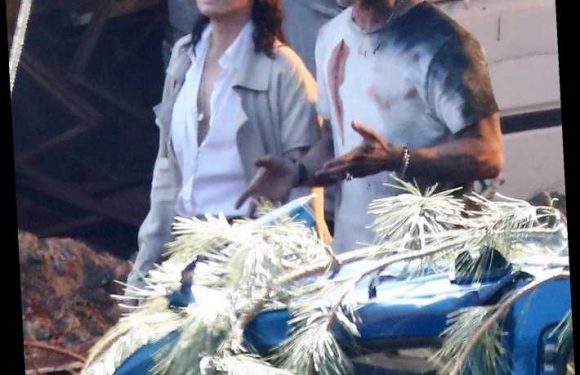 Sandra Bullock and Brad Pitt Seen Together on Set of Their Upcoming Action Flick Bullet Train