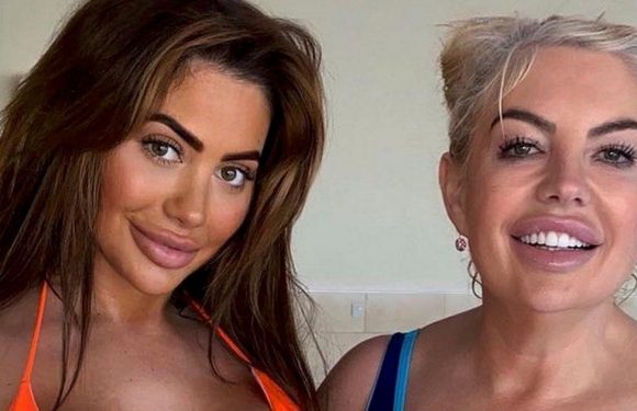 Chloe Ferry strips to thong bikini for spa day with newly engaged lookalike mum