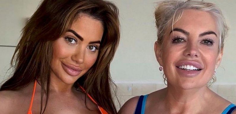 Chloe Ferry strips to thong bikini for spa day with newly engaged lookalike mum