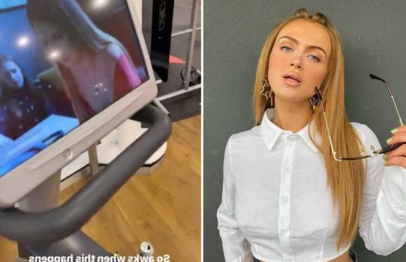 EastEnders' Maisie Smith left red-faced as she watches herself on TV at the gym