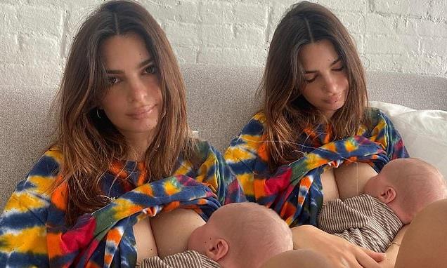 Emily Ratajkowski shares a breastfeeding snap with newborn Sylvester