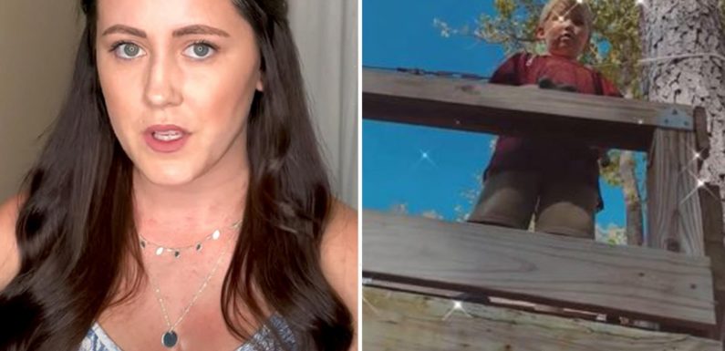 Teen Mom Jenelle Evans branded a 'bad mom' for filming son Kaiser, 6, playing with a power drill and hammer