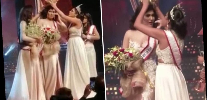 Mrs Sri Lanka winner ‘suffers head injuries’ as ex-title holder grabs her crown on stage claiming divorcees can't win