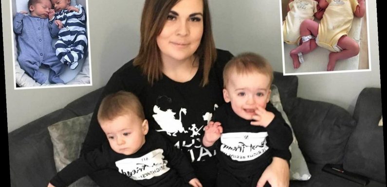 Mum gives birth to fit and healthy twins conceived three weeks apart