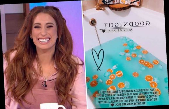 Stacey Solomon admits she's 'ridiculously nervous' as she celebrates six-figure fashion deal with 'thrush bath'
