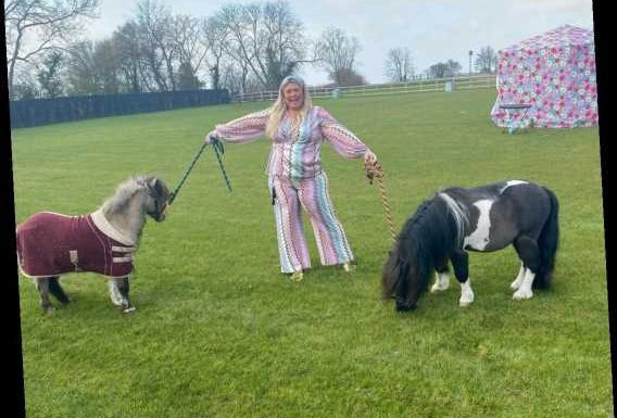 Gemma Collins says she's a 'horse mummy' as she poses with miniature ponies after blowout Easter feast