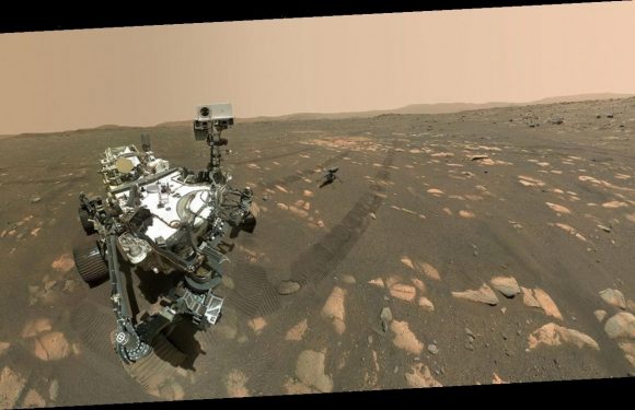 Mars Perseverance rover takes a selfie with Ingenuity helicopter ahead of historic flight